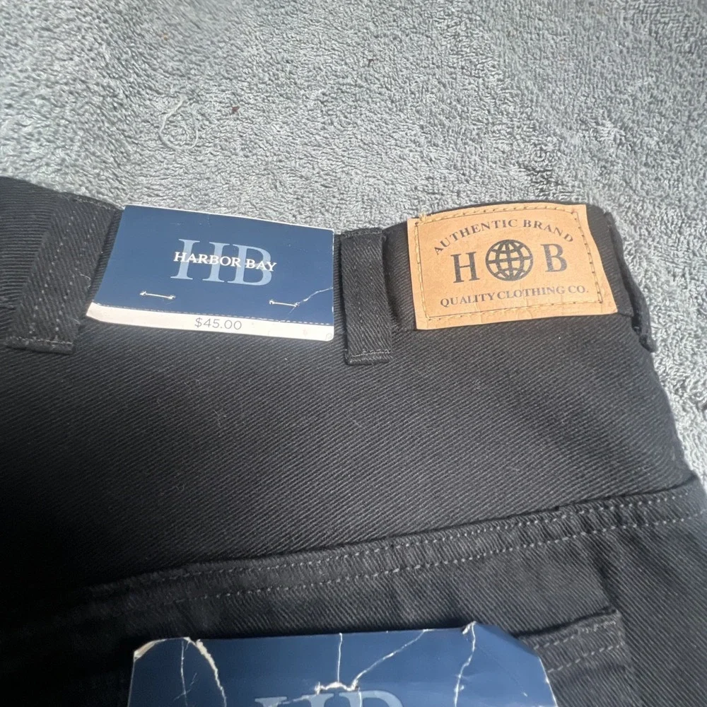 Harbor Bay Jeans Mens‎ 42x36 Black Loose Fit Big & Tall 100% Cotton Baggy Y2K